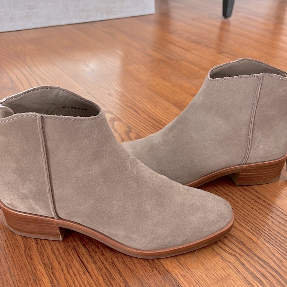 Gray short booties